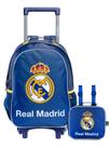 Kit Escolar Futebol Real Madrid Mochila Rodas + Lancheira
