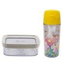 Kit Escolar Garrafa E Potinho Infantil P/ Lancheira Marmita