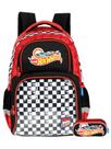 Kit Escolar Hot Wheels Mochila Costa + Estojo Triplo Kit Escolar Hot Wheels Mochila Costa + Estojo Triplo