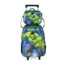 Kit Escolar Hulk Mochilete + Lancheira Térmica Verde