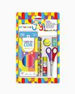 Kit Escolar Infantil Joy com 18 Unidades - Lápis, Borracha, Tesoura e Cola