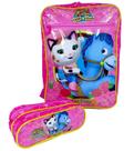 Kit Escolar Infantil Rosa Menina A Xerife Callie No Oeste Disney Dermiwil: Mochila G Costas + Estojo