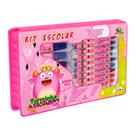 Kit Escolar Infantil Turminha do Assombro Girl 94 Peças de Colorir Art Brink