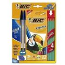 Kit Escolar Lápis de Cor + Lápis + Canetas + Borracha + Apontador - Bic