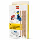 Kit Escolar Lápis Preto Apontador e Borracha Lego - Jandaia Kit Escolar Lápis Preto Apontador e Borracha Lego - Jandaia