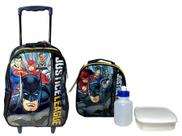 Kit Escolar Liga Da Justiça Estampa Personagens Heróis Herói Batman Flash Super Homem E Cyborg Original : Mochila G Rodinhas + Lancheira Térmica Kit Escolar Liga Da Justiça Estampa Personagens Heróis Herói Batman Flash Super Homem E Cyborg Original : Mochila G Rodinhas + Lancheira Térmica