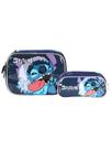 Kit Escolar Lilo Stitch Estojo Box e Triplo Menino Original
