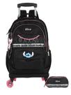 Kit Escolar Lilo Stitch Mochila de Rodas + Estojo Triplo -