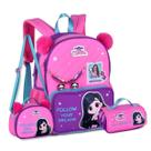 Kit Escolar Luluca Mochila com Lancheira Térmica e Estojo Triplo