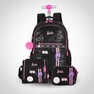 Kit Escolar Mala Barbie Lancheira E Estojo BOX Em Detalhes Paetê Preto Liso Kit Escolar Mala Barbie Lancheira E Estojo BOX Em Detalhes Paetê Preto Liso