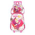 Kit Escolar Marsha Urso Mochilete + Lancheira Térmica Pink