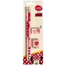 Kit Escolar Minnie Com 2 Lápis 1 Apontador 1 Borracha Molin