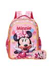 Kit Escolar Minnie Mouse Mochila de Costas + Estojo Box