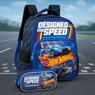 Kit Escolar Mochila Costas + Estojo triplo Hot Wheels Kit Escolar Mochila Costas + Estojo triplo Hot Wheels