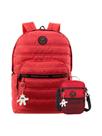 Kit Escolar Mochila Costas+Lancheira Vermelho Minnie Mouse
