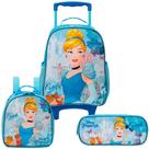 Kit Escolar Mochila de Rodinhas Lancheira Estojo Cinderela Kit Escolar Mochila de Rodinhas Lancheira Estojo Cinderela