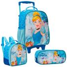 Kit Escolar Mochila de Rodinhas Lancheira Estojo Cinderela Kit Escolar Mochila de Rodinhas Lancheira Estojo Cinderela