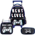 Kit Escolar Mochila De Rodinhas Lancheira Estojo Next level