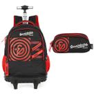Kit Escolar Mochila Grande com Rodas + Estojo Triplo Enaldinho Juvenil Kit Escolar Mochila Grande com Rodas + Estojo Triplo Enaldinho Juvenil