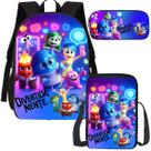 Kit Escolar Mochila Lancheira Estojo Emoções Divertidas Kit Escolar Mochila Lancheira Estojo Emoções Divertidas