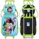 Kit Escolar Mochila + Lancheira + Estojo Jovens Titans Luxcel Verde
