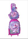 Kit Escolar Mochila Lilo Stitch Angel De Carrinho Com Estojo e Lancheira Térmica