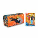 Kit Escolar Naruto Estojo Duplo DAC + Conjunto 4 Carimbos