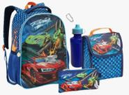 Kit Escolar Racing Team - Mochila+Lancheira+Estojo+Garrafa Kit Escolar Racing Team - Mochila+Lancheira+Estojo+Garrafa