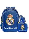 Kit Escolar Real Madrid Mochila Costas + Lancheira + Estojo