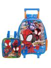 Kit Escolar Spidey Mochila Rodas Costas + Lancheira Térmica