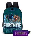 Kit Escolar Unissex Tema Game Battle com Mochila Estilizada e Estojo Incluso