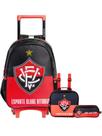 Kit Escolar Vitória Mochila Costas Roda + Lancheira + Estojo