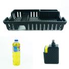 Kit Escorredor 12 Pratos, Dispenser E detergente 3 itens Kit Escorredor 12 Pratos, Dispenser E detergente 3 itens