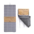 Kit Escorredor de Louça e Pano de Copa Cinza e Branco-Deluxe Kit Escorredor de Louça e Pano de Copa Cinza e Branco-Deluxe