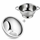 Kit Escorredor de Massas + Escorredor de Arroz Verduras Legumes em Aço Inox