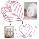 Kit Escorredor Porta Pratos + Porta Guardanapo Rosa Coração