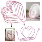Kit Escorredor Rosa Porta Pratos Porta Guardanapo Coração