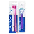 Kit Escova Curaprox C/ 2 + Limpador de Língua C/2
