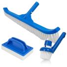 Kit Escova Curva 30cm com Esponja e Escova de Canto