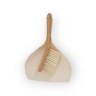 Kit escova de bambu e pa de plastico 2pcs off white - oikos