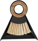 Kit escova de bambu e pa pequeno para limpeza - oikos preto