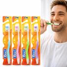 Kit Escova De Dente Cerdas Duras Higiene Bucal Limpeza Dental Econômico 4 Unidades