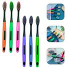 Kit Escova De Dentes Cerdas Macias 6 Unidades Para Adulto Com Capa Protetora