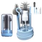 Kit Escova de Limpeza 4 em 1 Mamadeira Garrafa Copo Bebe Criança Limpeza Higiene Bolsa Mala Viagem Passeio