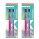 Kit Escova Dental Extra Macias Kess Pro Belliz Rosa/roxo C/4 Un Kit Escova Dental Extra Macias Kess Pro Belliz Rosa/roxo C/4 Un