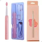 Kit Escova Dente Elétrica Recarregável Usb Alta Frequência ( rosa)