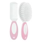 Kit Escova e Pente Cerdas Macias Rosa 12643 - Buba Kit Escova e Pente Cerdas Macias Rosa 12643 - Buba