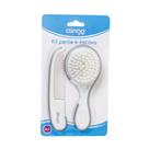 Kit Escova e Pente de Cabelo Cinza/Branco Higiene Completa - Clingo Kit Escova e Pente de Cabelo Cinza/Branco Higiene Completa - Clingo