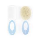 Kit Escova E Pente De Cabelo Para Bebê Cerdas Naturais Pimpolho