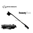 Kit Escova Escovinha Baby Hair Sobrancelha Cabelo Lace Pente Separador Mechas Cabo Aço Beauty Flash